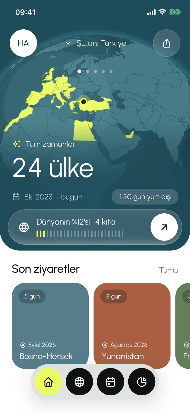 Daylands Ana ekranı
