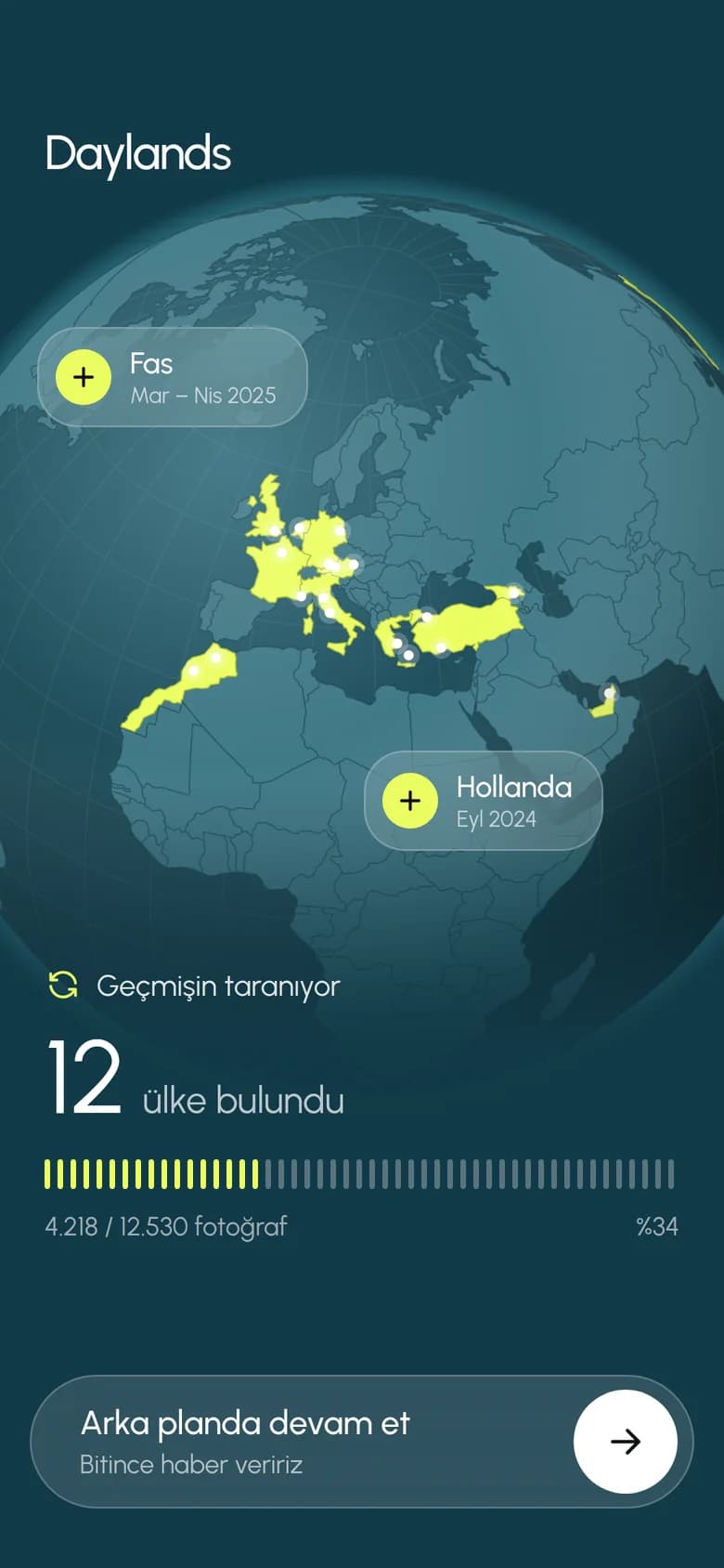 Tarama: ülkeler tek tek yanar