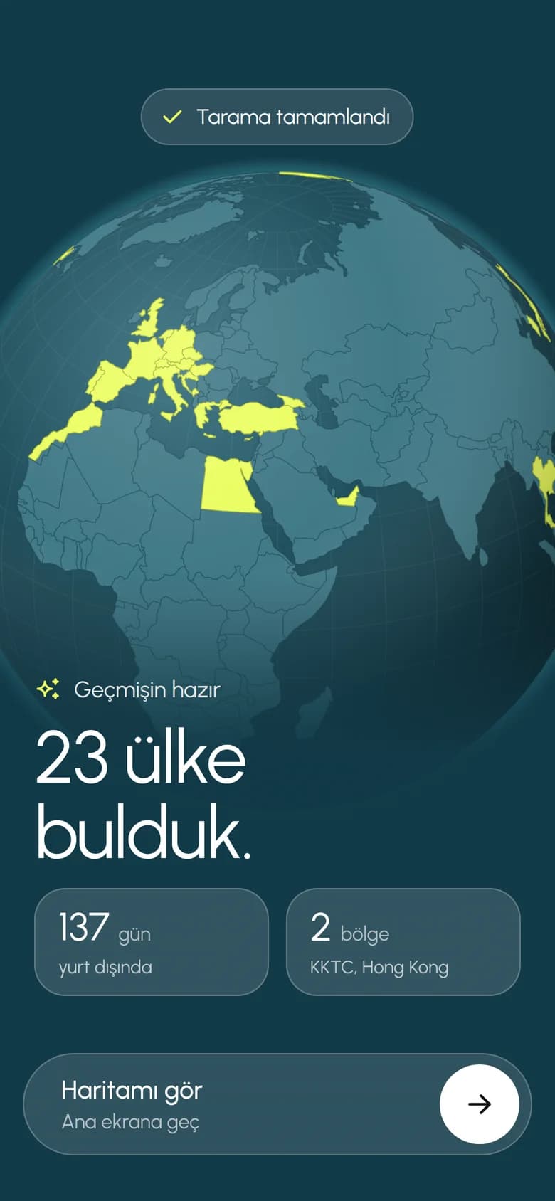 Sonuç: 23 ülke bulduk